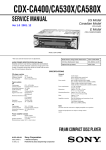 Sony CDX-CA400 User's Manual