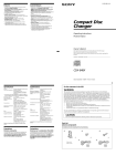 Sony CDX-848X Operating Instructions