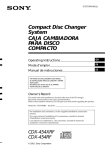 Sony CDX-454XRF User's Manual