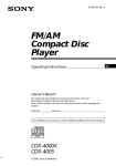 Sony CDX-4005 User's Manual