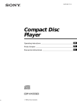 Sony CDP-XA555ES User's Manual