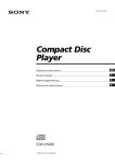Sony CDP-X5000 User's Manual