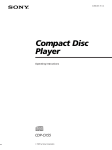 Sony CDP-CX55 User's Manual