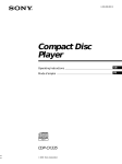 Sony CDP-CX335 User's Manual