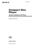 Sony CDP-C5CS User's Manual