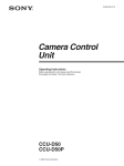 Sony CCU-D50 User's Manual