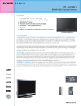 Sony BRAVIA KDL-V40XBR1 User's Manual