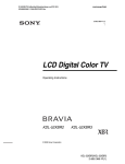 Sony BRAVIA KDL-52XBR3 User's Manual