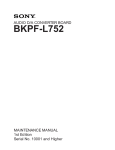 Sony BKPF-L752 User's Manual