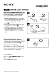 Sony BDP-S560 Notice