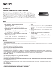 Sony BDP-BX620 Marketing Specifications