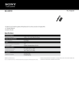 Sony AC-UD10 Marketing Specifications