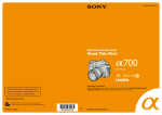 Sony DSLR-A700 User's Manual