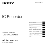 Sony 4-127-580-13(1) User's Manual