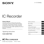 Sony 4-113-168-11(2) User's Manual
