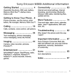 Sony Ericsson W800i Information Manual