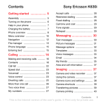 Sony Ericsson K630i Operating Instructions