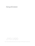 Sony Ericsson J110 User's Manual