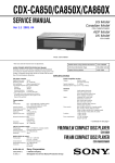 Sony Ericsson CDX-CA850 User's Manual
