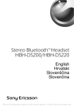 Sony Ericsson Bluetooth HBH-DS200 User's Manual