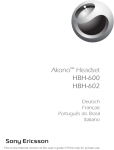Sony Ericsson Akono HBH-600 User's Manual