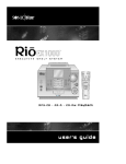 Sonic Blue Rio EX1000 User's Manual