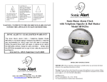 Sonic Alert SBT425SS User's Manual