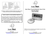 Sonic Alert SB200ss User's Manual
