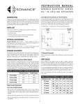 Sonance Quintette 521QR User's Manual