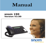 Snom 190 User's Manual