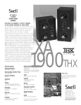 Snell Acoustics XA 1900THX User's Manual