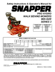 Snapper SPLH153KW User's Manual