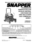 Snapper CZT19481KWV User's Manual