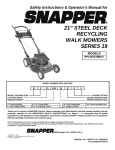 Snapper RP2167519BDV User's Manual