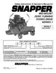 Snapper HZT21481BV User's Manual