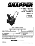 Snapper ELE3190R User's Manual