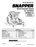 Snapper 421622BVE User's Manual