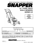 Snapper 216515BV User's Manual