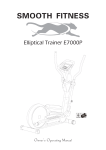 Smooth Fitness E7000P User's Manual