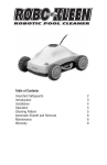 SmartPool Inc Robo-Kleen User's Manual
