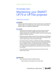 Smart Technologies UF75/UF75w User's Manual