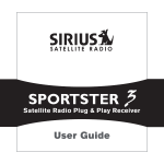 Sirius Satellite Radio Portable Radio 3 User's Manual