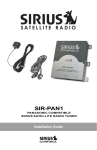 Sirius Satellite Radio SIR-PAN1 User's Manual