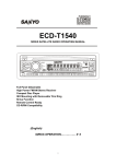 Sirius Satellite Radio ECD-T1540 User's Manual