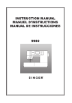 Singer 9980 | QUANTUM STYLIST Instruction Manual