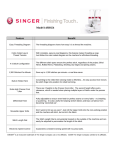 Singer 14SH654 Product Sheet