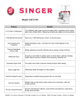 Singer 14CG754 Product Sheet