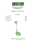 Sinclair Surface Prep Machine 390 User's Manual