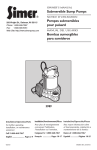 Simer Pumps 3989 User's Manual