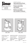 Simer Pumps 2945 User's Manual